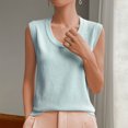 thumbnail image 2 of Timegard Camisoles pour Femmes Été Col Rond Sans Manches Confortables Amples Décontractées T-Shirts de Couleur Unie, 2 of 5