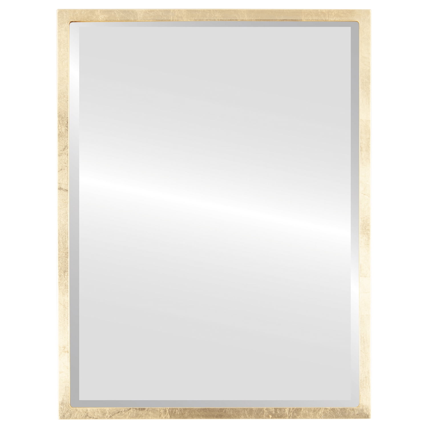 Miroir Rectangulaire Encadré London - Feuille d'Or - 21 Pouces x 31 Pouces