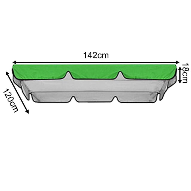 UV-resistant Swing Cover Replacement Canopy Cover For Garden Yard Waterproof And UV-resistant For 3-seater Swing