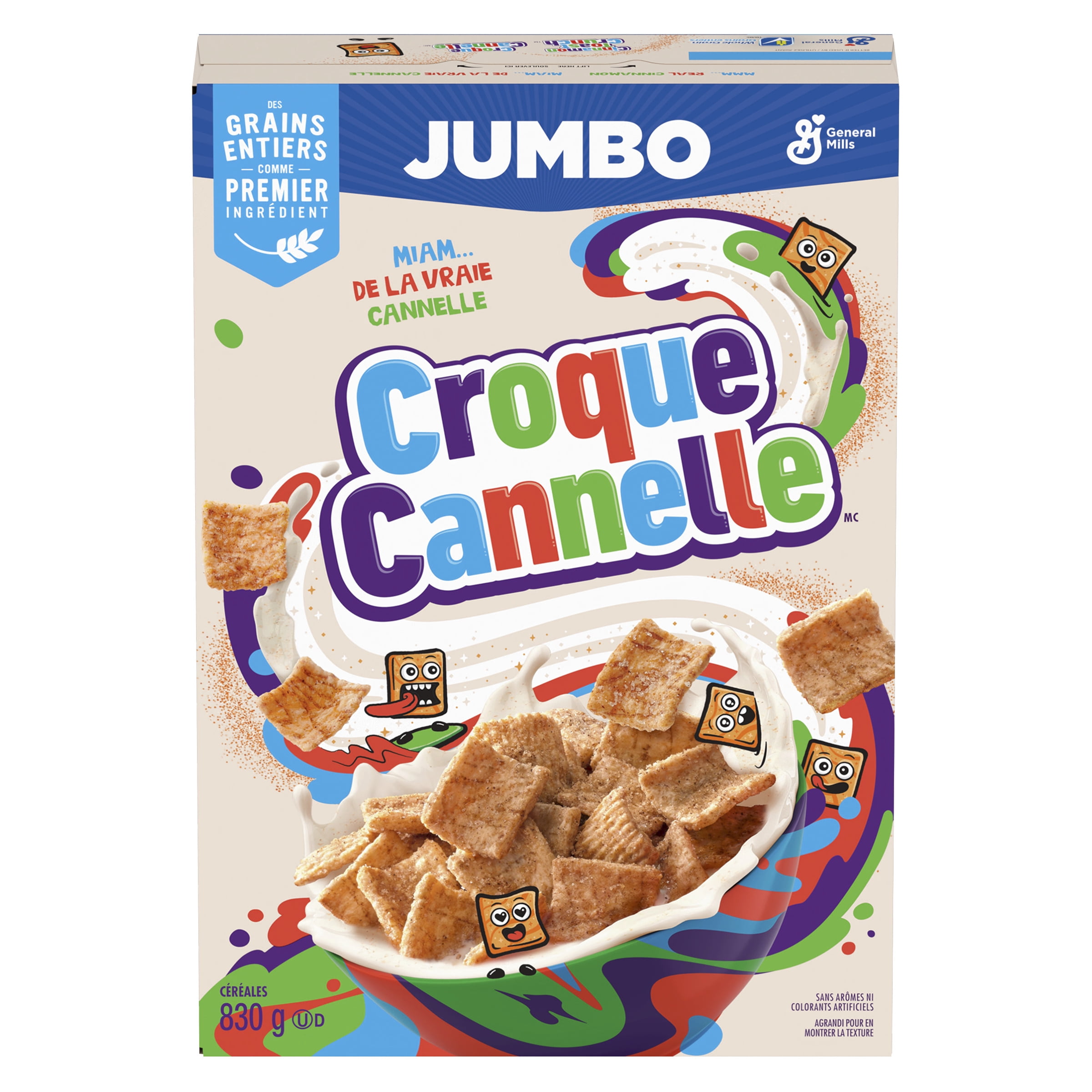 Croque Cannelle, Céréales Pour le Petit-déjeuner, Grains Entiers, Format Géant, 830 g