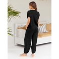 thumbnail image 4 of ORUYROP Ensemble 2 Pcs pour Femmes Ensemble de Détente Tendance Pull Tricoté Manches Courtes Mode, 4 of 5