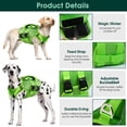 thumbnail image 3 of Kuoser Dog Life Jacket, Reflective and Adjustable Dog Life Vest for Small Medium Large Dogs Green, L, 3 of 8