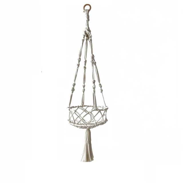 Hanging Vegetable Baskets For Kitchen With Fishnet Bag Design 29.53 in 31.5 in Tiered Storage Space Saving Wall Mount