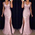 thumbnail image 4 of keepw Evening Dress Party Outfit Festive Clothing Long Ball Off Slit Fine Workmanship Washable Exquisite Beautiful Attractive Black L, 4 of 6