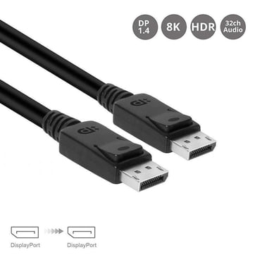 DisplayPort DP 1.4 Male to Male 8K 60Hz 2m/6.56ft, Black PrimeCables®
