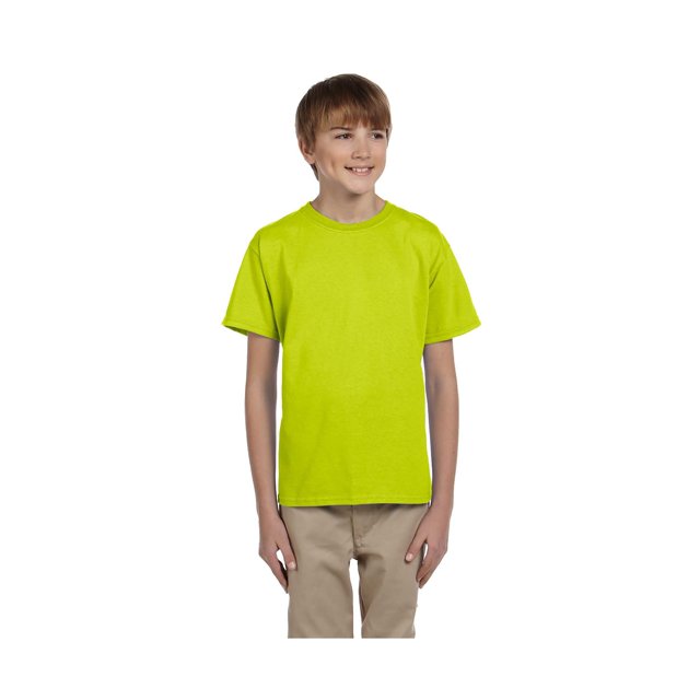 Gildan T-Shirt Sans Couture à Double Aiguille Pré-Rétréci pour Grand Garçon, Style G2000B