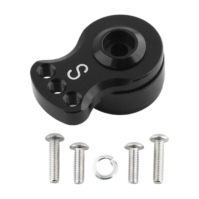 yingyy Section Strength Servo Protection Wear-resistant Steering Arm Tooth Half Servo Arms 1/8 Remote Control Boat M/Black S/Black