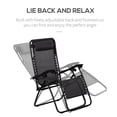 thumbnail image 4 of Outsunny Zero Gravity Chair Set with Folding Table & Cup Holder Black, 4 of 10
