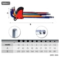 thumbnail image 4 of Harpily Faucets Accessories Allen Key Metric&Sae Set Key Metric Set Toolant Allen Set Metric Allen Set Small Allen Set T Handle Long Allen Set of Furniture One Size Multi-Color, 4 of 8