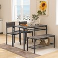 thumbnail image 2 of Costway Ensemble Dinette 4 Pcs pour Petit Espace Coin-Déjeuner Table à Manger Moderne avec 2 Chaises Gris, 2 of 10