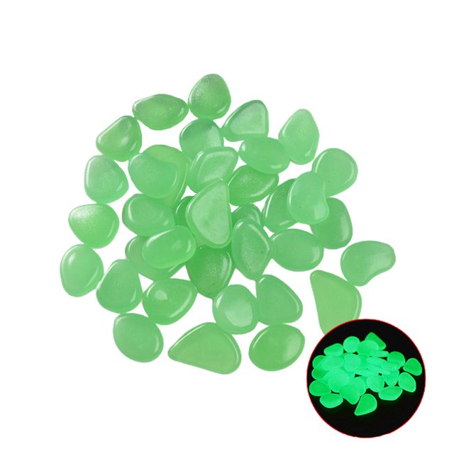 100PCS Lueur Pierres Galets Simulation Pavés Homme Fait Pierre Réservoir de Poisson Cailloux Résine Décorations de Jardinage, 2,2 Cm