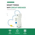 thumbnail image 3 of Wi-Fi Intelligent Circuit Breaker 1P Interrupteur de Rail DIN Contrôle par Application Ewelink Compatible avec Alexa et, 3 of 8