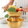 thumbnail image 1 of Becaristey Multifunctional Strainer With Bowl Easy To And Clean For Various Kitchen Needs Stainless Steel Stainless Steel Sink gold, 1 of 6