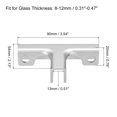 thumbnail image 2 of Unique Bargains Glass Fixing Clip, 4 Pack for 8-12mm Aluminum Alloy T-shaped Glass Support Bracket, 2 of 5