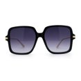 thumbnail image 1 of Womens Luxury Thin Metal Arm Mod Rectangle Butterfly Sunglasses Black Smoke, 1 of 5
