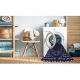 thumbnail image 2 of Ahgly Tapis Rond Lavable en Machine Intérieur Transitionnel Violet Pervenche Profond, 3 Pieds Rond, 2 of 7