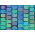 thumbnail image 1 of Ahgly Company Machine Washable Indoor Rectangle Transitional Dark Turquoise Green Area Rugs, 2' x 5', 1 of 7