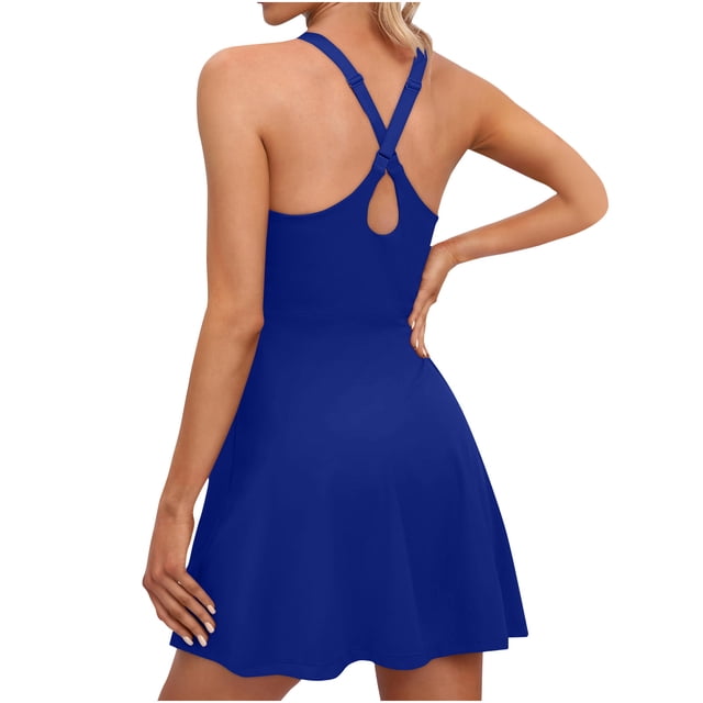 Combinaison d'Entraînement pour Femmes, Robe de Tennis une Pièce, Short, Tennis, Gym, Combinaisons Athlétiques pour Femmes Été