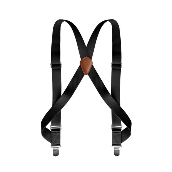 Men's Suspenders With Clips Work Suspenders Apparel Accessories Washable Elastic Black