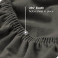 thumbnail image 4 of Bare Home 100% Cotton Flannel Fitted Sheet - Deep Pocket - Full XL, Gray, 4 of 5