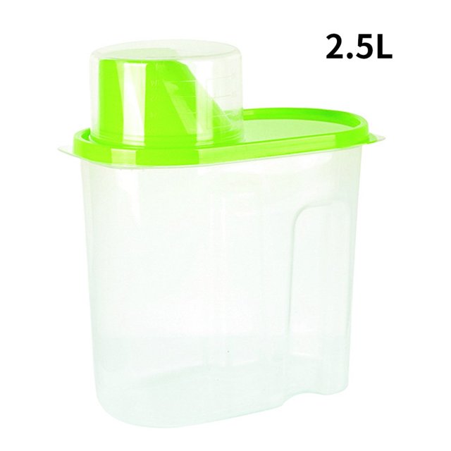 AMERTEER 1.9L Food Storage Box Plastic Sealpot Container Pantry Organizer Bin Kitchen Food Organizer Jar