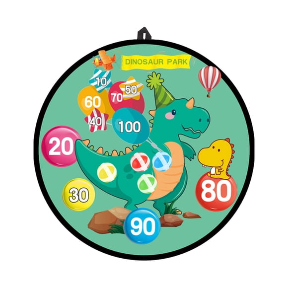 A Childrens Dart Board Target 14.4 Inch Hook Loop Game Indoor Outdoor Activity Toy With Balls