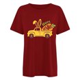 thumbnail image 4 of RKSTN Hauts Grande Taille pour Femmes Mode Été Col Rond Manches Courtes T-shirt Décontracté Ample Imprimé Graphique Voiture de Pâques, 4 of 4
