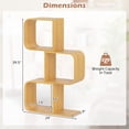 thumbnail image 3 of Costway 1 PCS 2 Tier S-Shaped Bookcase with 2 Open Cubes Geometric Corner Display Shelf, 3 of 9