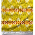 thumbnail image 1 of Soimoi Crepe Silk Fabric Aztec Geometric Print Sewing Fabric Yard 42 Inch Wide, 1 of 3