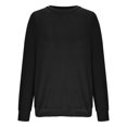 thumbnail image 4 of AherBiu Chandails de Sortie pour Femmes, Coupe Ample, Thermique, Chaud, Col Ras du Cou, Manches Longues, Chandails Molletonnés, Chandail, 4 of 7