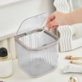 thumbnail image 2 of SLYNSHome Mini Desktop Trash Can Press Lid Organizer for Tidy Desk Storage - White - L, 2 of 7
