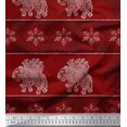 thumbnail image 1 of Soimoi Rayon Fabric Floral & Elephant Block Print Fabric by Yard 56 Inch Wide, 1 of 3