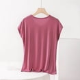 thumbnail image 4 of BLVB Plus Size Pajama Tops for Women Loose Fit V Neck Short Sleeve Soft Modal Sleep Shirts Loungewear, 4 of 6
