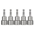 thumbnail image 2 of Youkk 5 Pieces Nut Driver Home Garage Shank Bit Electric Pneumatic Screwdriver Impact Drivers Bits Carpenter Tools 19x65mm, 2 of 6