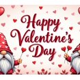 thumbnail image 4 of Valentines Day Gnomes Banner Party Backdrop Happy Valentines Background Home Decorations Indoor Outdoor Decor Photography Props, 4 of 4