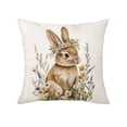 thumbnail image 1 of Fasiaou Colorful Easter Rabbit Print Pillow Cases for Decorative Couch Cushions and Seasonal Home Living Room Updates,A, 1 of 6