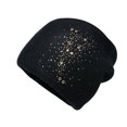 thumbnail image 2 of Women Hat Sequins Rhinestone Decoration Shiny Solid Color Brimless Autumn Winter Coldproof Knitting Beanie Hat Streetwear, 2 of 8