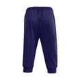 thumbnail image 3 of Posijego Men's Capri Joggers Drawstring Elastic Waist Sports Running Shorts Solid Color Casual Shorts, 3 of 4