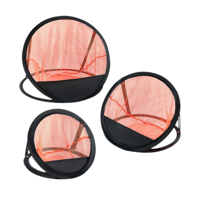 DYNWAVECA Filet d'Écrasement de Golf 3 Pcs, Filet de Golf, Cible de Golf, Filet de Frappe de Golf Pliable pour Précision et Pratique du Swing, Filet d'Entraînement de Golf Orange