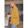 thumbnail image 3 of ORUYROP Women's Crewneck Batwing Long Sleeve Sweater 2023 Fall Oversized Ribbed Knit Side Slit Pullover Top, 3 of 7