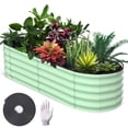 thumbnail image 4 of BeesClover Jardinière Surélevée, Ensemble de Grandes Boîtes de Plantation d'Extérieur 8x2x1 Pi avec Acier Galvanisé, Conception à Base Ouverte, Jardinière Surélevée pour Plantes d'Extérieur, Jardinière Surélevée Durable pour le Jardinage, 4 of 8