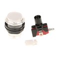 thumbnail image 2 of Bunblic 5x32mm Round Game Machine Arcade Push Button LED Illuminated & Switch DC12V White 5 Pcs, 2 of 8