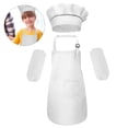 thumbnail image 2 of 1 set Kids Apron and Hat Set and Sleeve Children Chef Apron, 2 of 8