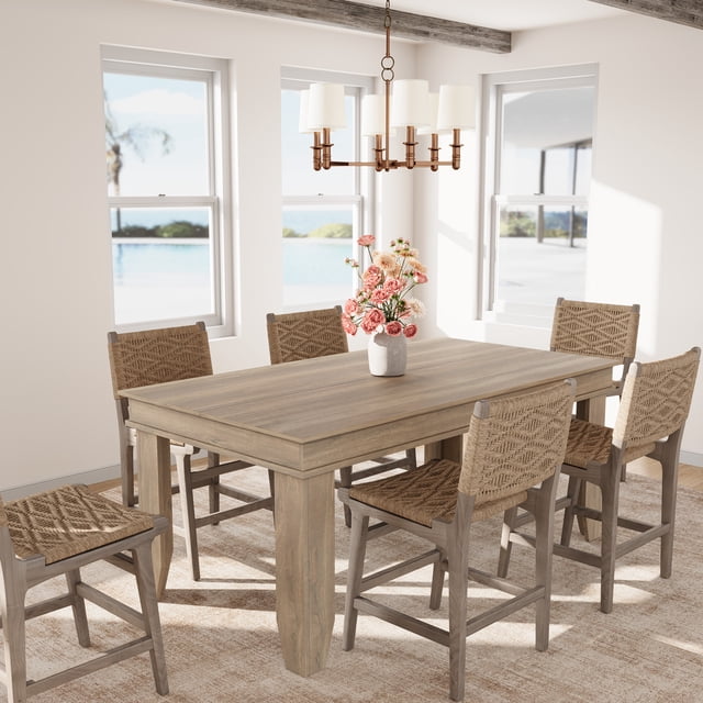 63" Rectangular Dining Table with Scratch-Resistant Laminate Top, Sturdy Kitchen Table for 6 with Adjustable Leveling Feet, Easy Assembly,Chair not included