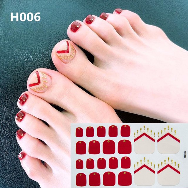 PVCS Foot Stickers Foot Nail Stickers Waterproof For Female DIY Nail Decoration Art