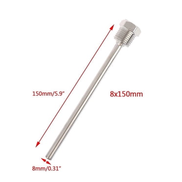 Gaine Thermowell 30-200 mm en Acier Inoxydable 304 Filetage 1/2 BSP g pour Capteur de Température