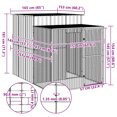 thumbnail image 3 of vidaXL Chicken Cage with Run Light Grey 165x251x181 cm Galvanised Steel, 3 of 3