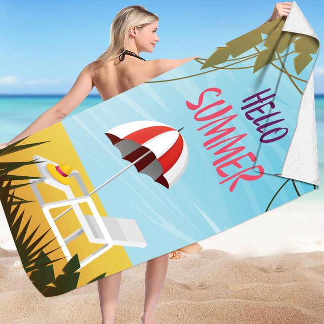 TopLLC Microfiber Beach Towel, Oversized Cute Animal Pattern Sand-Free Beach Towel, Thin Lightweight Absorbent Quick Dry Pool Towels Soft Breathable Travel Bath Towel for Adults Kids(30"x59")