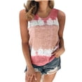 thumbnail image 2 of SMihono Hauts pour Femmes Débardeur pour Femmes Mode Femme Col Rond Blouse Sans Manches T-Shirt Imprimé Débardeurs Amples Débardeurs pour Femmes Hauts d'Été pour Femmes, 2 of 4