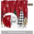 thumbnail image 3 of Ensemble de Rideaux et Cantonnières de Cuisine Joyeux Noël Rouges, Traitements de Fenêtre Sapin de Noël Verts Cantonnières Demi/courtes pour Petites Fenêtres Café /salon/ Chambre 54x36 Po Blanc Forêt Enneigée Hiver, 3 of 5